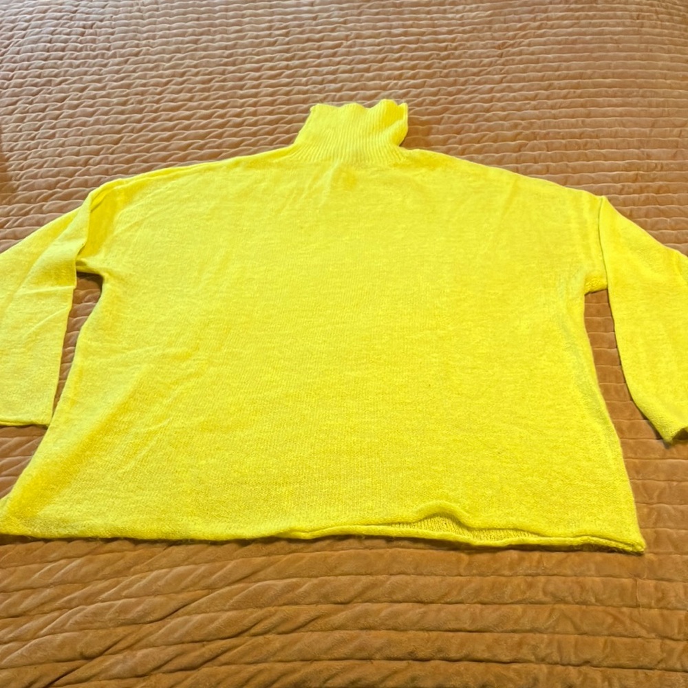 Very fine knit lightweight yellow turtleneck by ASOS